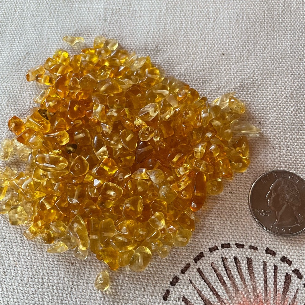 Golden Yellow Gemstone Beads